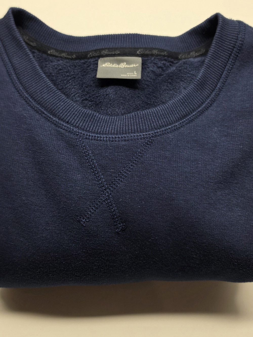 Eddie Bauer Men's Dark Navy Crewneck Sweatshirt